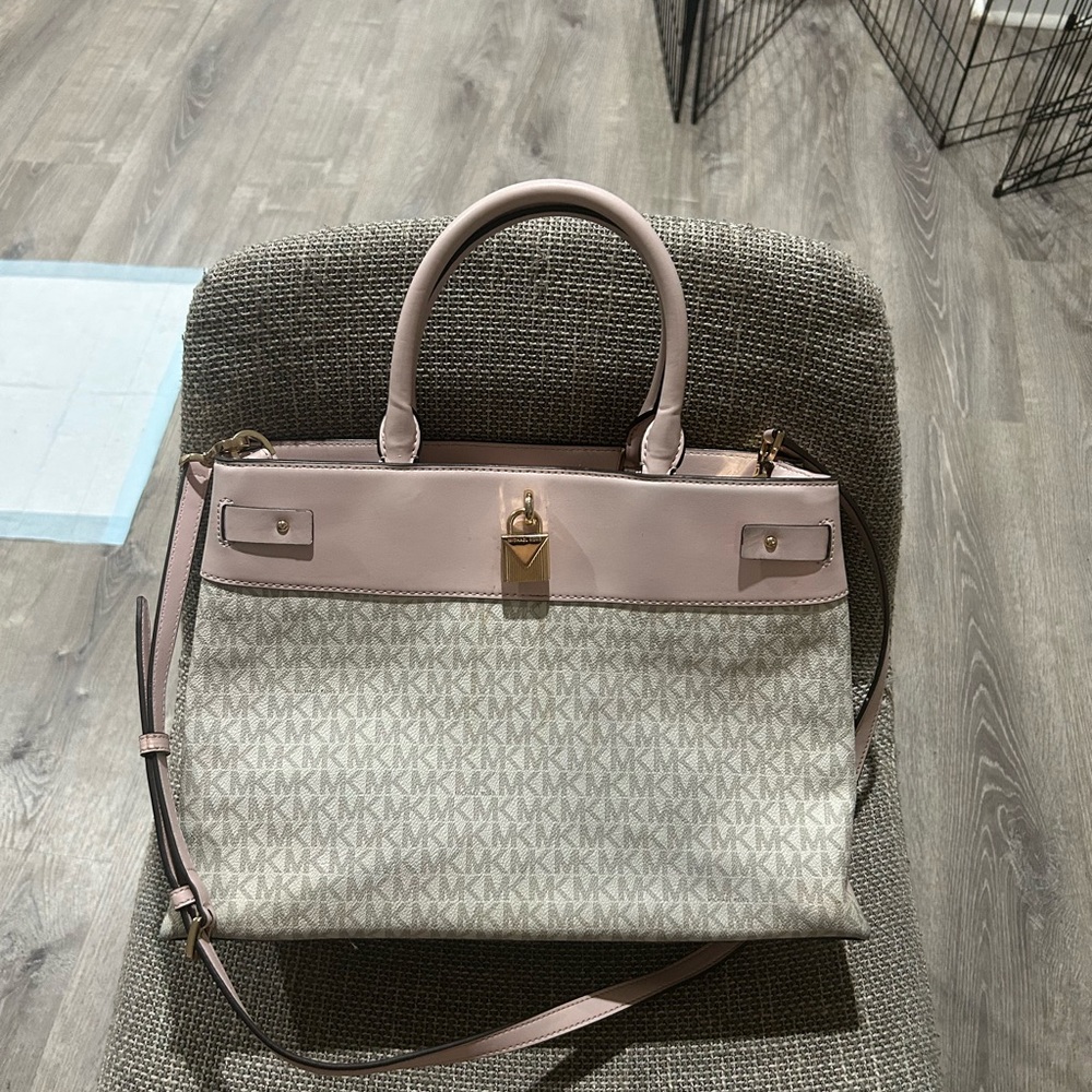 Michael Kors Blush and Cream Satchel